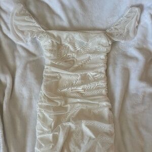 Princess Polly white mini layered dress